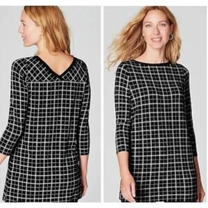 J. Jill Wearever Collection Womens Long Sleeve Shirt Tunic Black Stretch M Tall
